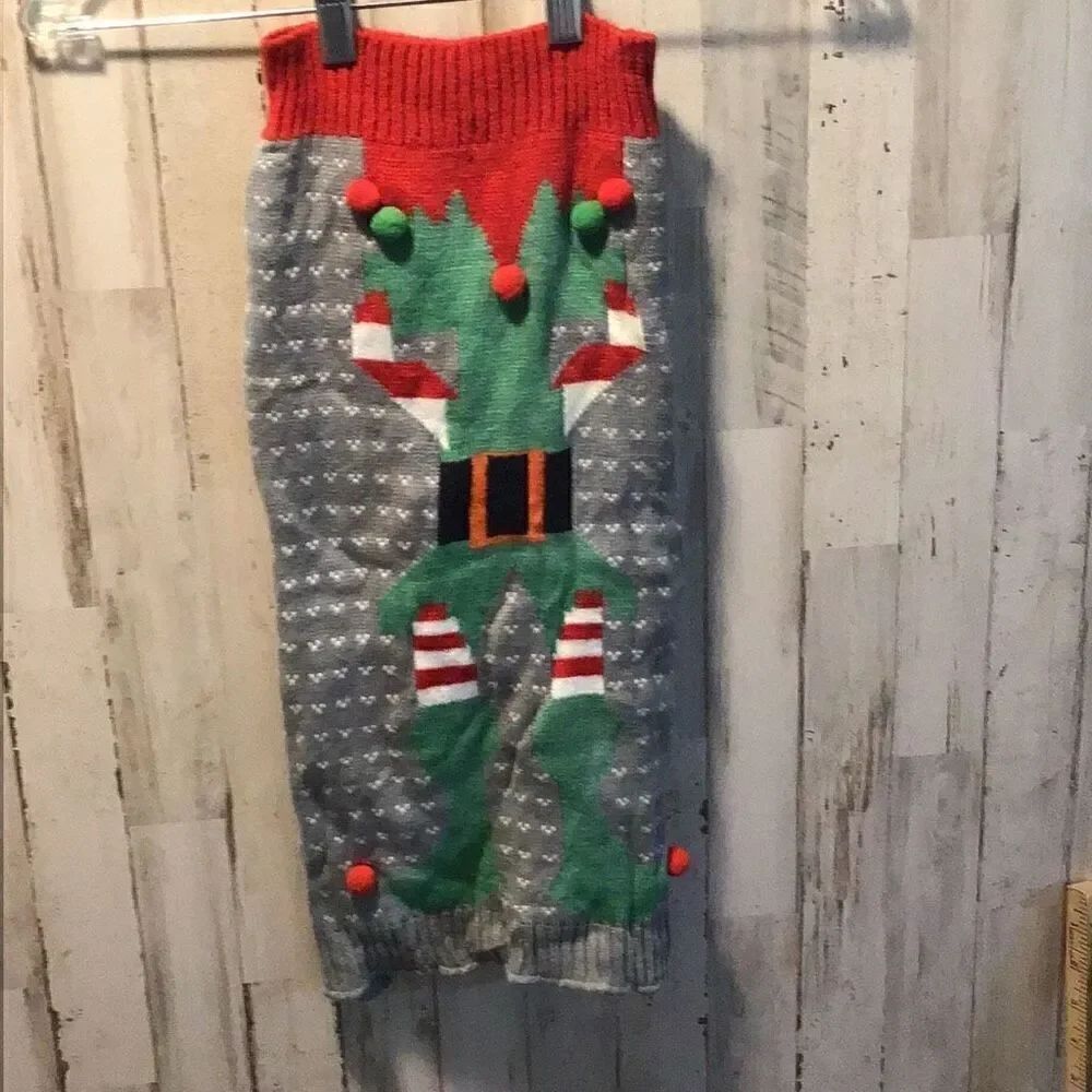 Cute Christmas Elf dog sweater, see measurements